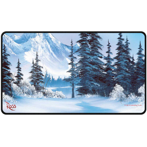 Ultra Pro - Black Stitched Playmat - Bob Ross Winter Paradise