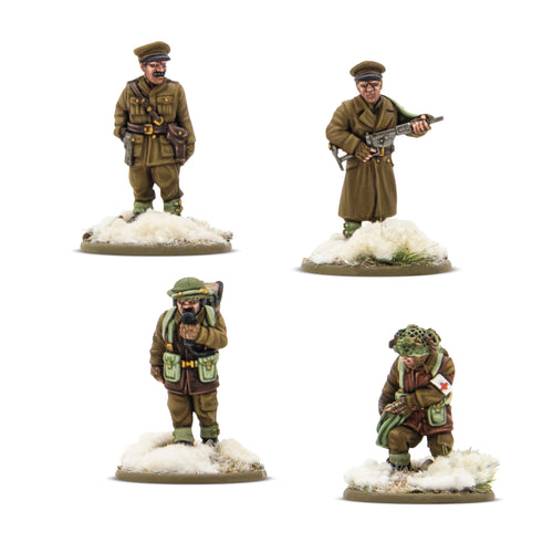 British & Canadian Infantry (Winter) HQ, Miniatures, Warlord Games,- The Sword & Board