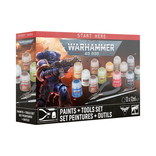 Warhammer 40k - Start Here - Paints & Tools Set