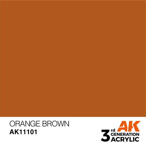 AK 3rd Gen acrylic paints: Orange Brown 101 - Mud Brown 120