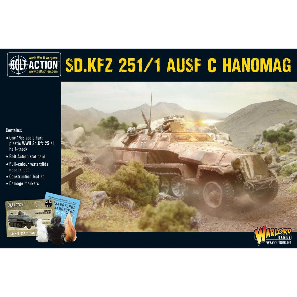 Kit Modellistico SD.KFZ 251/1 Ausf D Hanomag Semicingolato, Scala 1:56 Per Bolt Action, Nuovo Su Sprue, Warlord Games - Foto 2