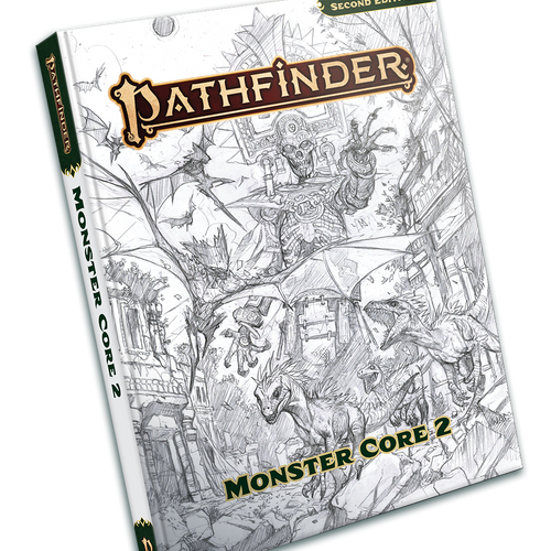 Pathfinder 2E Monster Core 2 Sketch Cover
