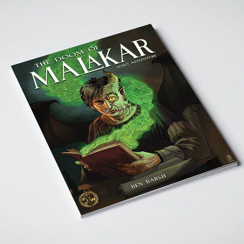 The Doom of Malakar Solo Adventure, rpg, Mythmere,- The Sword & Board