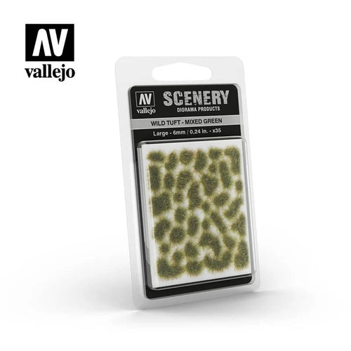 Vallejo Scenery Wild Tuft - Mixed Green (Large- 6mm/0.24in)