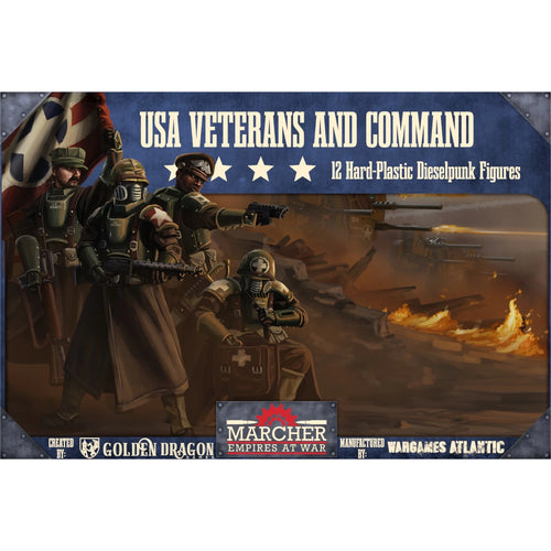 Marcher: USA Veterans and Command, Miniatures, Wargames Atlantic,- The Sword & Board