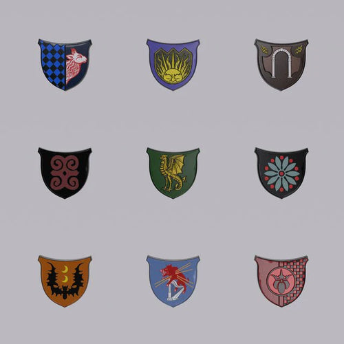 Dolmenwood Noble House Enamel Pin Set