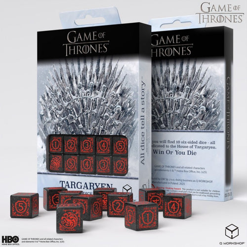 Game of Thrones 10xD6 Dice Set - Targaryen