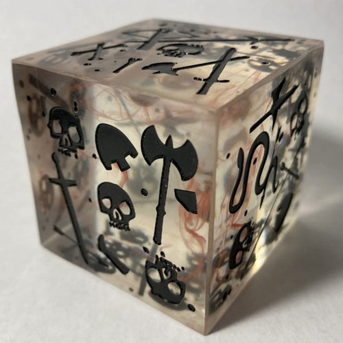 Massive Gelatinous Cube - Mini/Die in One - Blood Filled and Black