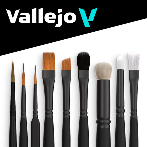 Vallejo Natural Hair Brushes