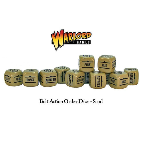 Bolt Action Sand Order Dice Set