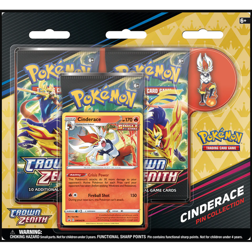 Crown Zenith Cinderace Pin Collection