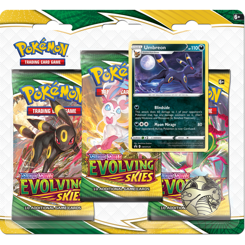 Pokemon Evolving Skies 3 pack Blister