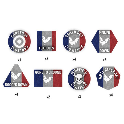 Team Yankee French Token Set