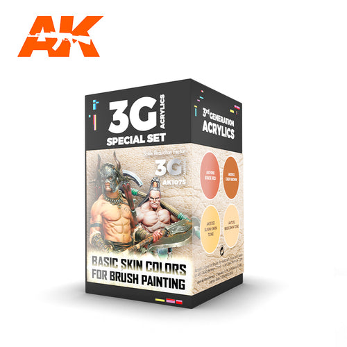 AK Interactive Wargame Color Set Basic Skin Colors, paint, AK,- The Sword & Board