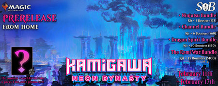 Kamigawa Neon Dynasty Prerelease from home