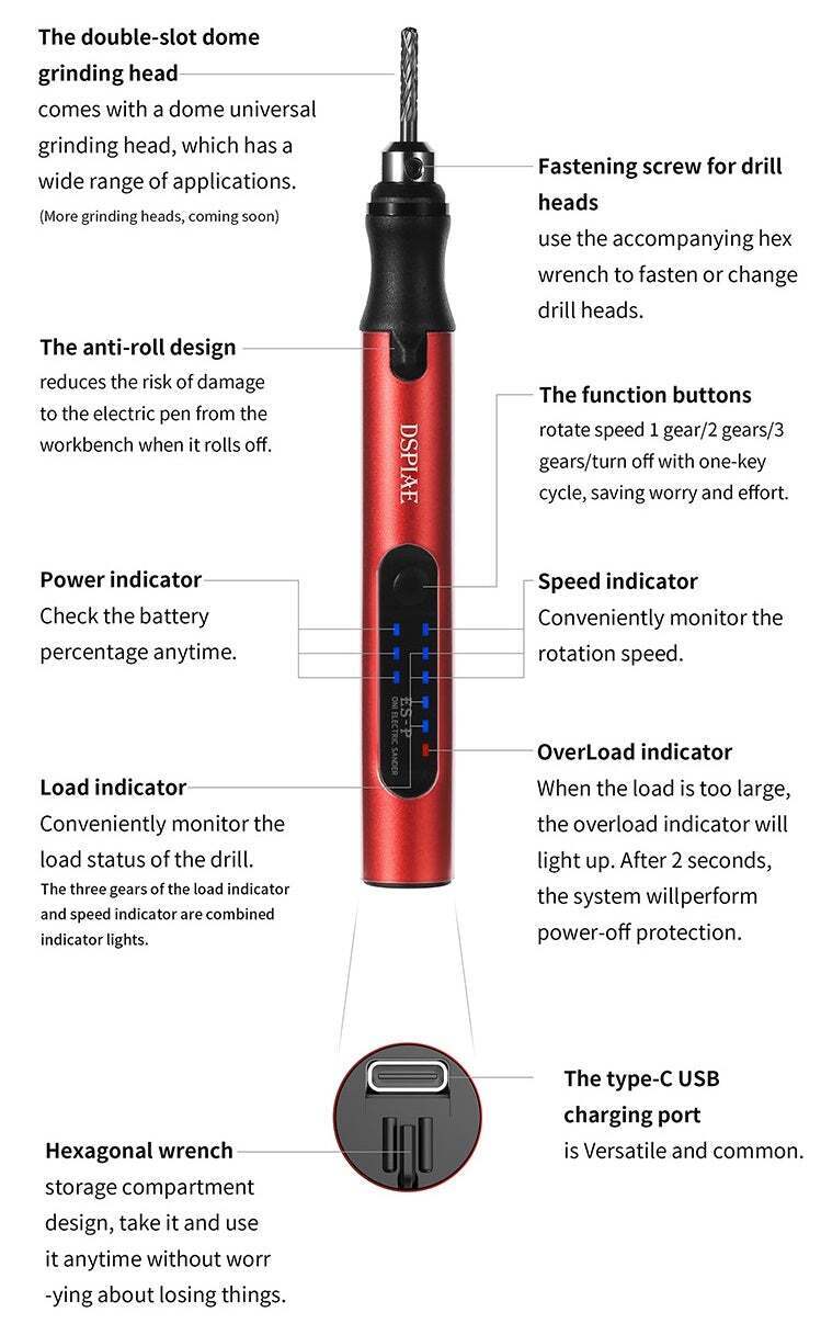 DSPIAE Portable Electric Grinder