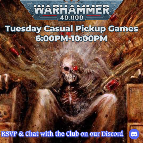 Tuesday - Warhammer 40K Event Registration, Entry Fee and Events, The Sword & Board,- The Sword & Board