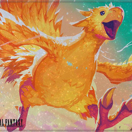 UP MTG Premium Holofoil Playmat - Final Fantasy (Traveling Chocobo, Golden)