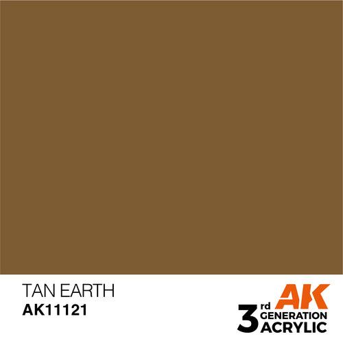 AK 3rd Gen acrylic paints: Tan Earth 121 - Grass Green 140