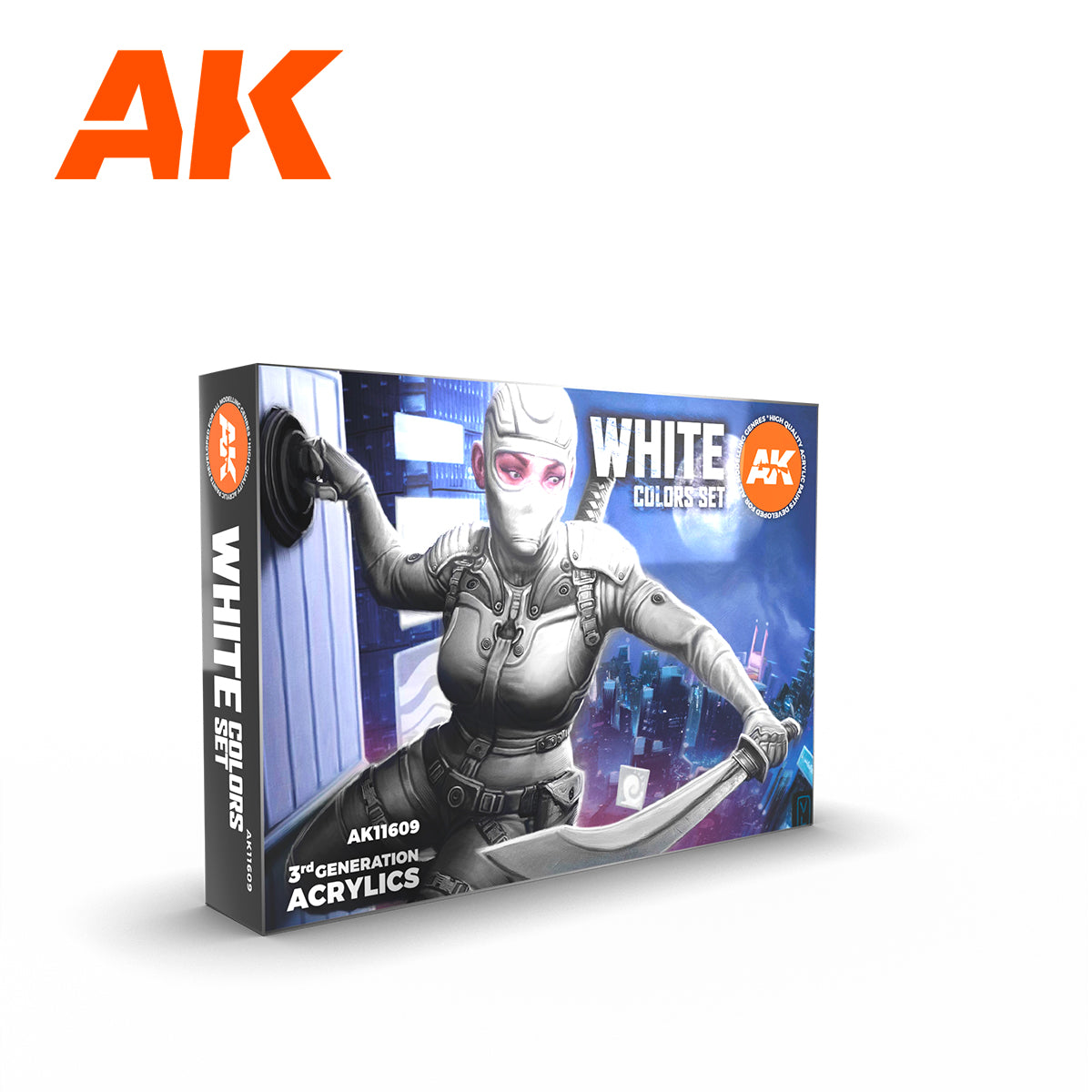 AK Interactive 3G Essential Colours - White Set