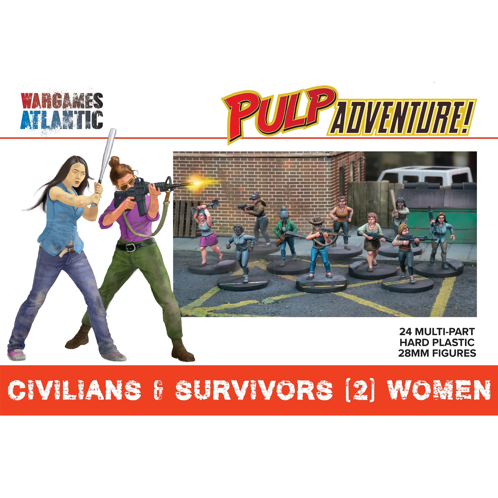 Pulp Adventure! - Civilians & Survivors (2) Women, Miniatures, Wargames Atlantic,- The Sword & Board