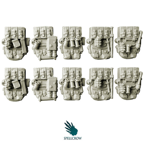 Spellcrow miniatures: Equipped Backpacks