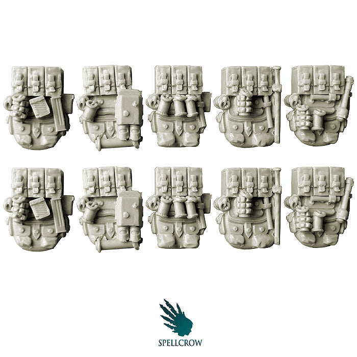 Spellcrow miniatures: Equipped Backpacks