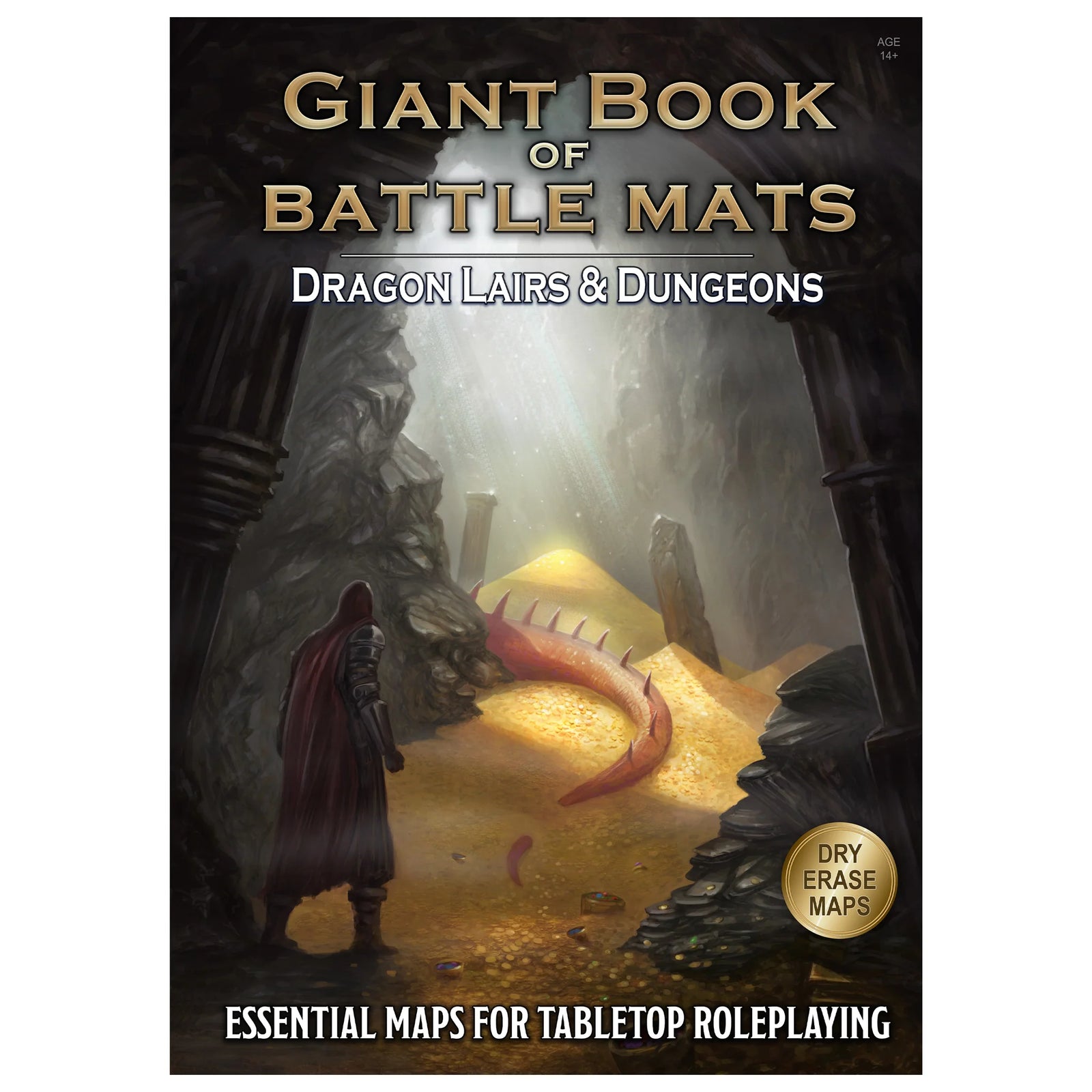 Giant Book of Battlemats - Dragon Lairs & Dungeons, rpg, Loke Battle Mats,- The Sword & Board