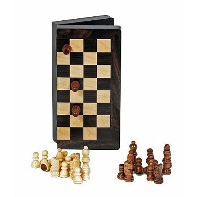 Chess Set, 8" Magnetic Folding (BLACK)