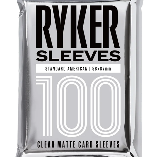 Ryker Clear Matte Standard American Size 58x87mm Card Sleeves
