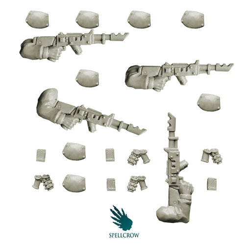 Spellcrow miniatures: Guards Hands with Laser Guns