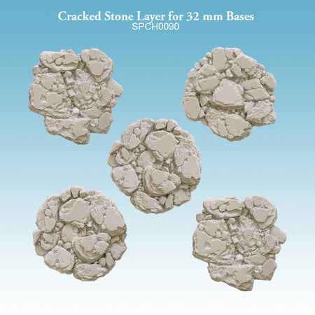 Spellcrow miniatures: Cracked Stone Layers for 32 mm Bases