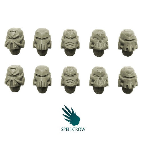 Spellcrow miniatures: Salamandra / Dragons Knights Helmets (Forge Pattern)