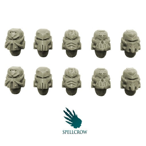 Spellcrow miniatures: Salamandra / Dragons Knights Helmets (Forge Pattern)