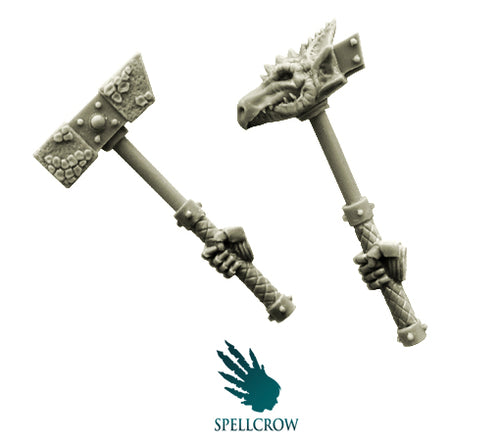 Spellcrow miniatures: Salamandra Knights Hammers with Hands