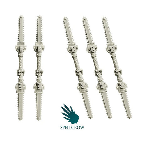 Spellcrow miniatures: Space Knights Doublesaw Weapons