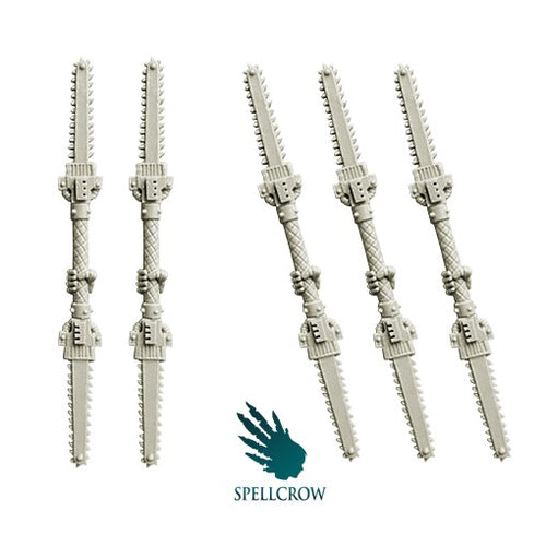 Spellcrow miniatures: Space Knights Doublesaw Weapons