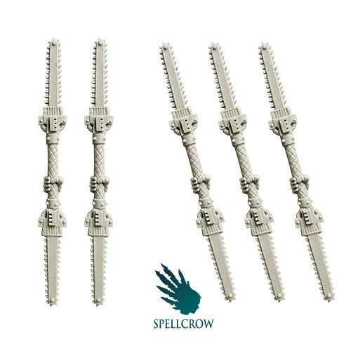 Spellcrow miniatures: Space Knights Doublesaw Weapons