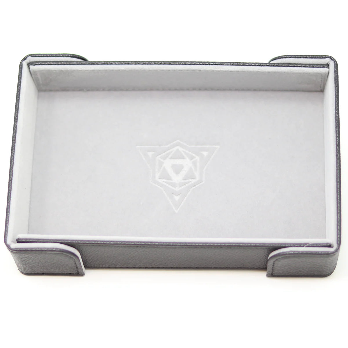 Table Armor - Gray Velvet Rectangular Folding Dice Tray (v2)