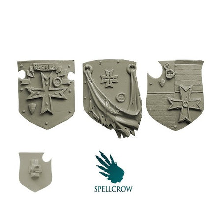 Spellcrow miniatures: Templar Knights Heavy Larg Shields v.1