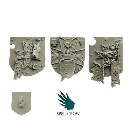 Spellcrow miniatures: Templar Knights Heavy Larg Shields v.2