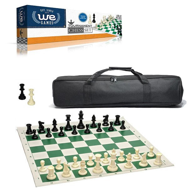 Tournament Chess Set w/ Black Bag and Roll-up