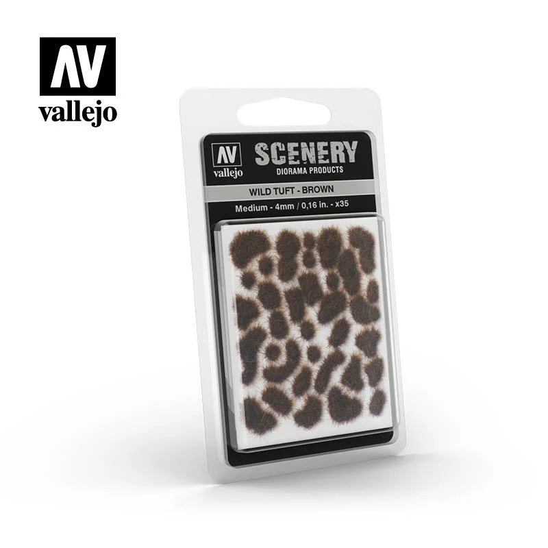 Vallejo Scenery Wild Tuft - Brown (Medium - 4mm/0.16in)