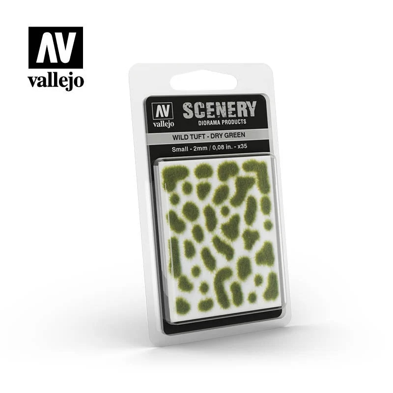 Vallejo Scenery Wild Tuft - Dry Green (Small - 2mm/0.08in)