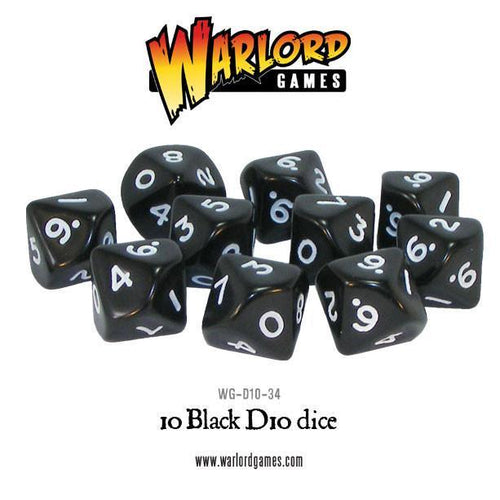Warlord Games D10 Dice Set (Black)