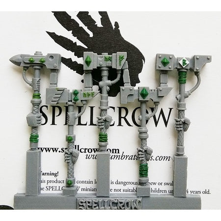 Spellcrow miniatures: Wolves Knights Hammers with Hands