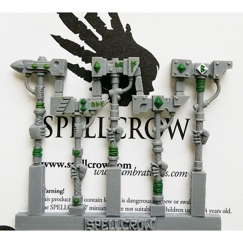 Spellcrow miniatures: Wolves Knights Hammers with Hands