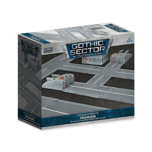 Gothic Sector Terrain - Roads, Miniatures, Battlefield in a Box,- The Sword & Board