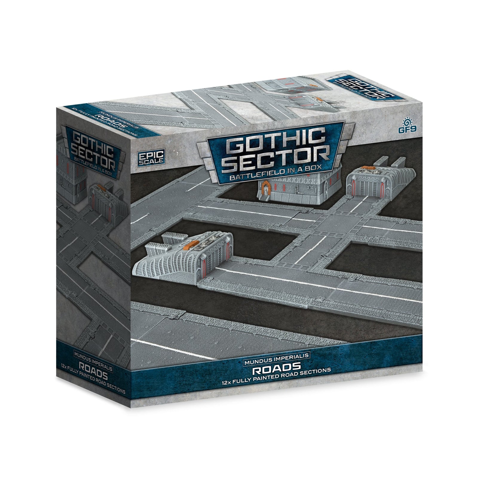 Gothic Sector Terrain - Roads, Miniatures, Battlefield in a Box,- The Sword & Board