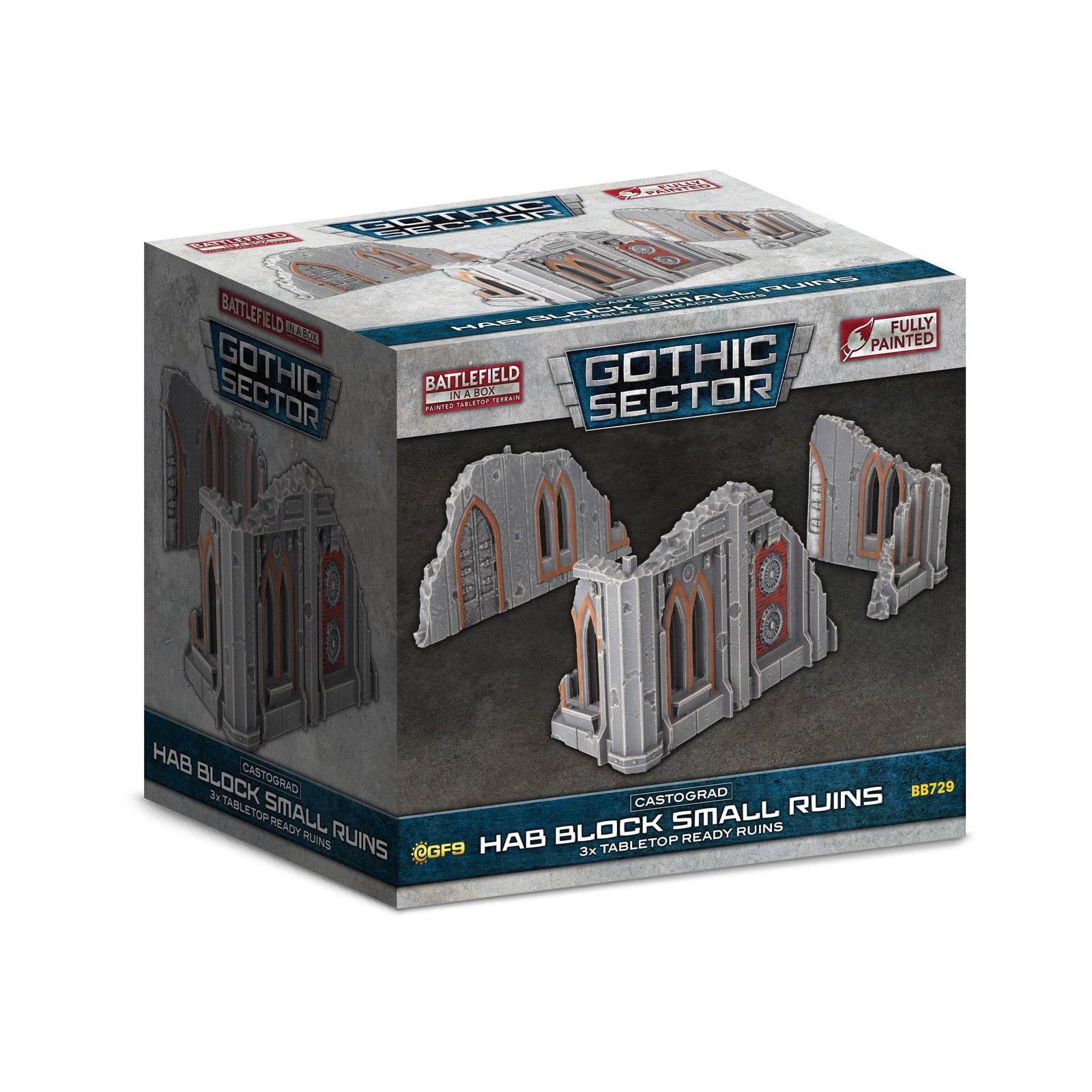 Gothic Sector Terrain - Castograd - Hab Block Small Ruins